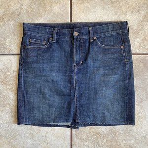 Citizens Of Humanity Women’s Skirt Waist 34” Pencil Denim Short Blue Medium Wash